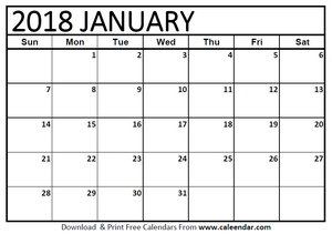 Printable Calendar Image